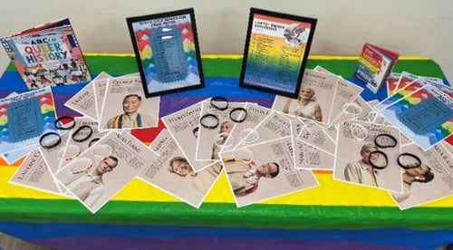 Pride Table with Books and Flyers