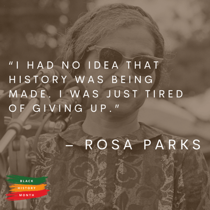 I had no idea that history was being made - Rosa Parks