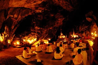 Buddhist in Cave