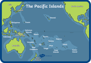 The Pacific Islands Map